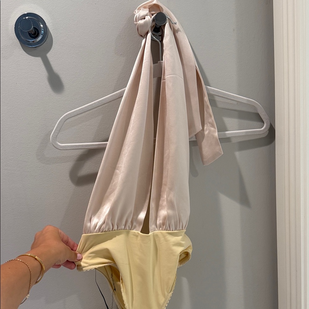 Elegant Cream and Yellow Women's Bodysuit